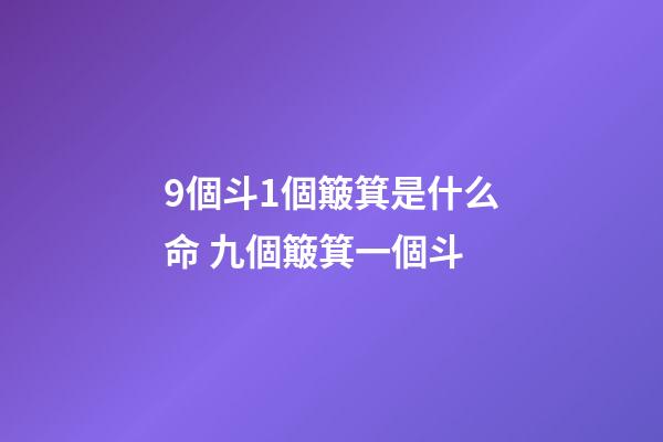 9個斗1個簸箕是什么命 九個簸箕一個斗-第1張-觀點-玄機派